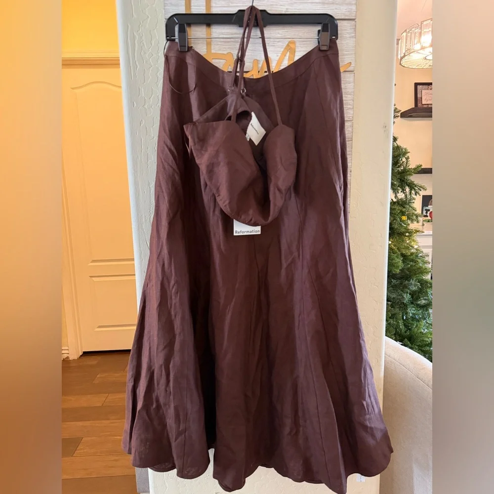 NWT Reformation Jori Linen Two Piece Set 12